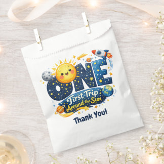 First Trip Around the Sun First Birthday Thank You Favour Bag