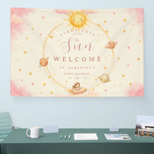 First Trip Around the Sun First Birthday Welcome Banner