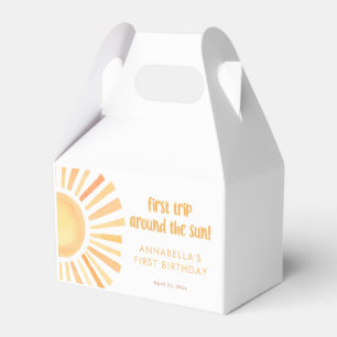 First trip around the sun gender neutral birthday favour box