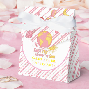 First Trip Around The Sun Girl 1st. Birthday Party Favour Box