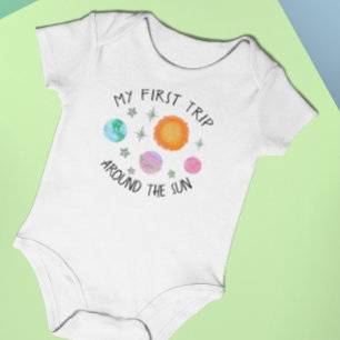 First Trip Around The Sun Girl's 1st birthday Baby Bodysuit