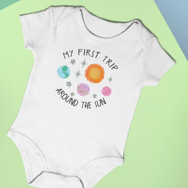 First Trip Around The Sun Girl's 1st birthday Baby Bodysuit (Creator Uploaded)