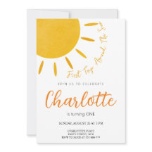 First Trip Around The Sun Invitation