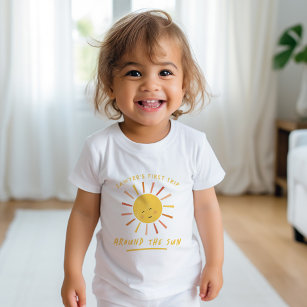 First Trip Around the Sun Kids 1st Birthday Baby T-Shirt