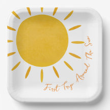 First Trip Around the Sun Paper Plate