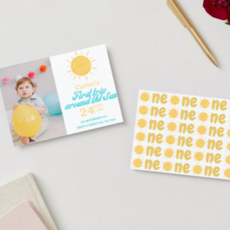 first trip around the sun photo Invitation