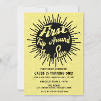 First Trip Around The Sun Retro 1st Birthday
