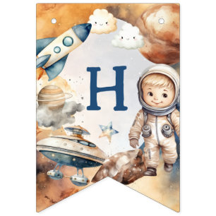 First Trip Around the Sun Space 1st Birthday Bunting
