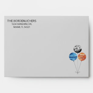 First Trip Around the Sun Space 1st Birthday Envelope