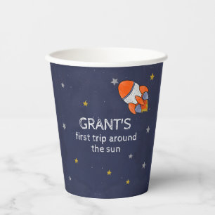 First Trip Around the Sun Space 1st Birthday Paper Cups