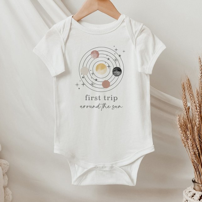 First Trip Around The Sun Space Baby Bodysuit (Creator Uploaded)