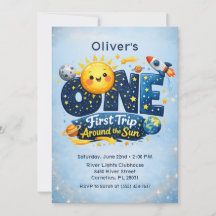 First Trip Around the Sun Space First Birthday
