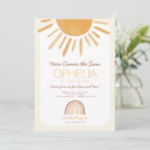 First Trip Around the Sun Sunshine Birthday Invitation