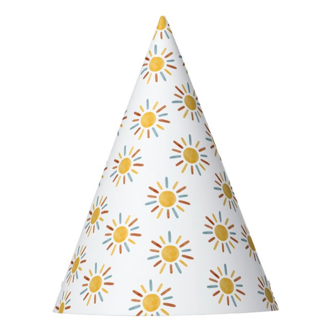 First Trip Around The Sun Sunshine Party Hat (Front)