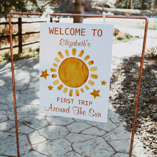 First Trip Around The Sun- Sunshine Welcome Poster