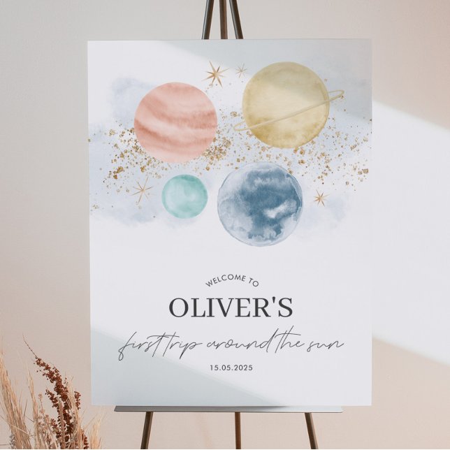 First Trip Around The Sun Welcome Sign Poster (Creator Uploaded)