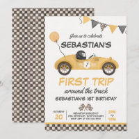 First Trip Around The Track Race Car 1st Birthday