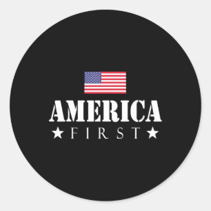 First Trump 2024 America First Classic Round Sticker