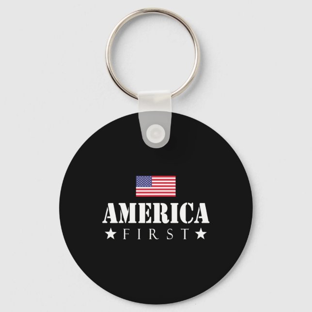First Trump 2024 America First  Key Ring (Front)