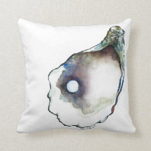 First Try Watercolor Oyster & Pearl Pillow