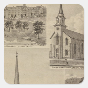 First Universalisty Church, Minneapolis, Minnesota Square Sticker