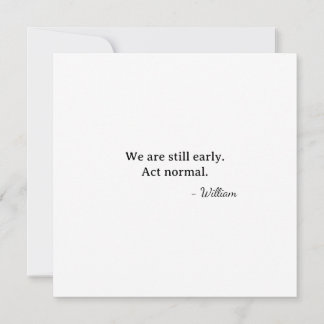 First Valentine Early Stage Act Normal Card