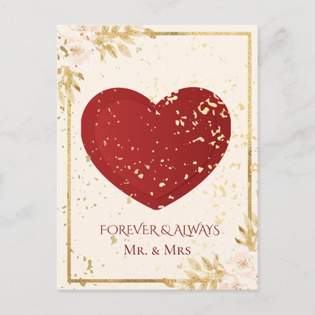 First Valentine Mr and Mrs Card (Front)