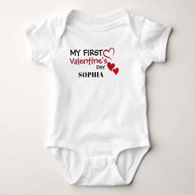 First Valentine's Day Baby Bodysuit (Front)