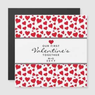 First Valentines Day Together Hearts Personalised
