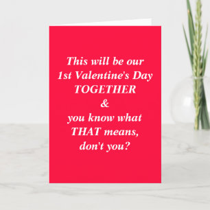 First Valentine's Together Holiday Card