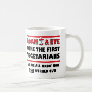 First Vegetarians Funny Mug or Travel Mug