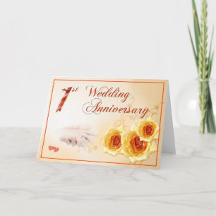 First Wedding Anniversary Card