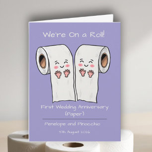 First wedding anniversary Paper funny cards