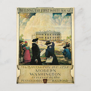 First White House Washington D.C. Postcard