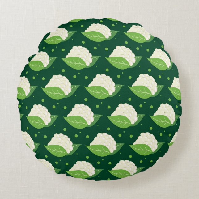 First White Round Cushion (Front)