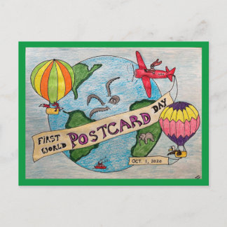 First World Postcard Day Postcard