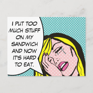 First World Problems Comic Book Postcard