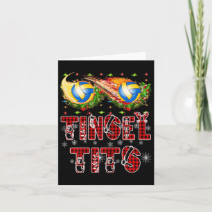 First Xmas As A Momma Tinsel Volleyball Mum Girl M Card