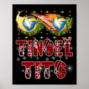 First Xmas As A Momma Tinsel Volleyball Mum Girl M Poster