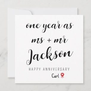 First Year Anniversary Card For Husband