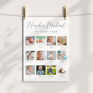 First Year Birthday Photo Sign 