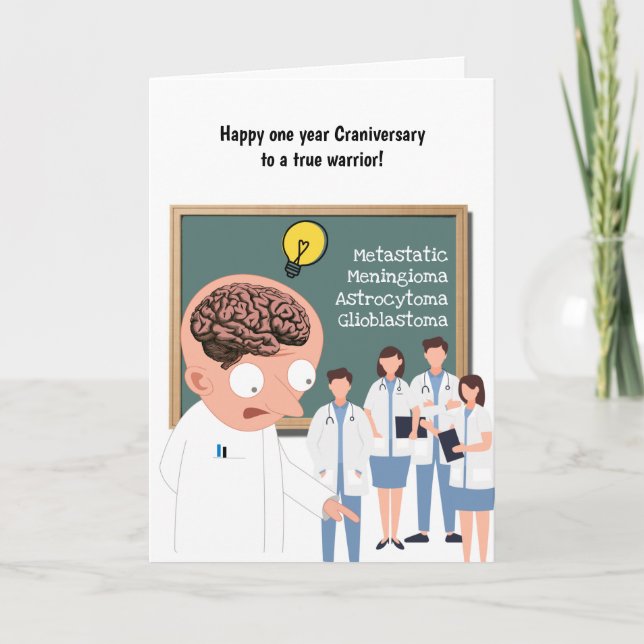 First year craniversary craniotomy warrior card (Front)