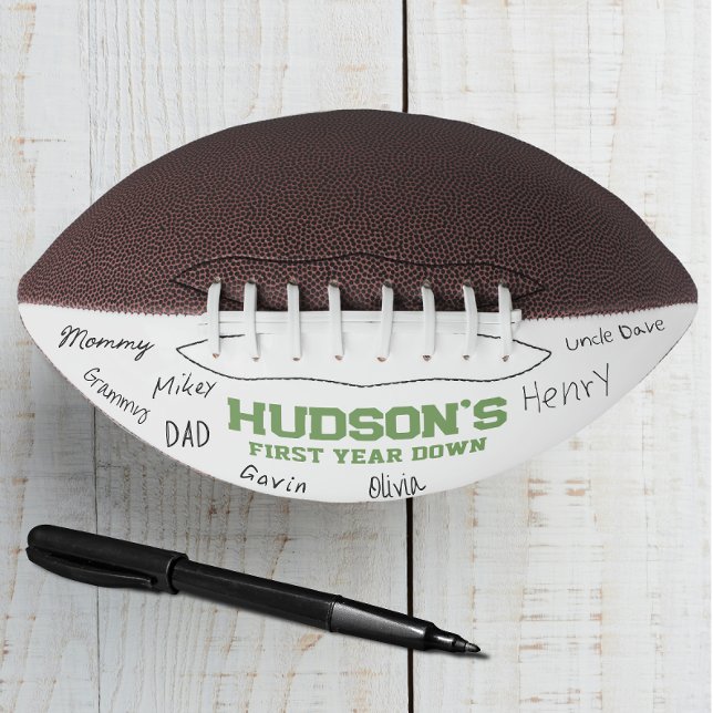 First Year Down Autograph Football Keepsake (Creator Uploaded)