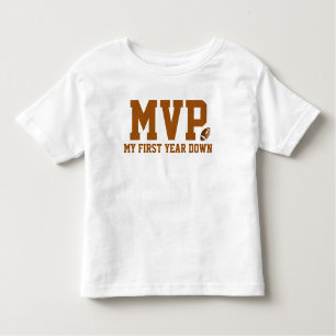 First Year Down   Football 1st Birthday Baby Toddler T-Shirt