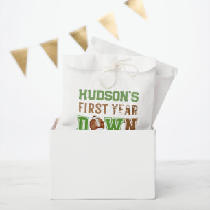 First Year Down Football 1st Birthday Favour Bag