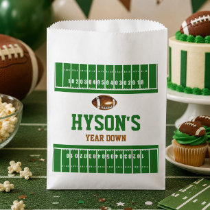 First Year Down   Football 1st Birthday Party Favour Bag