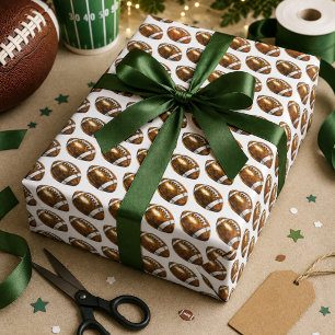 First Year Down   Football 1st Birthday Party Wrapping Paper