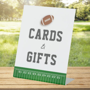First Year Down Football Birthday Cards and Gifts Pedestal Sign