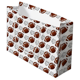 First Year Down Football Birthday  Large Gift Bag