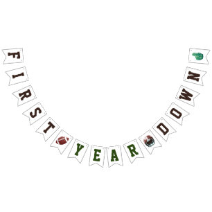 First Year Down Football Bunting